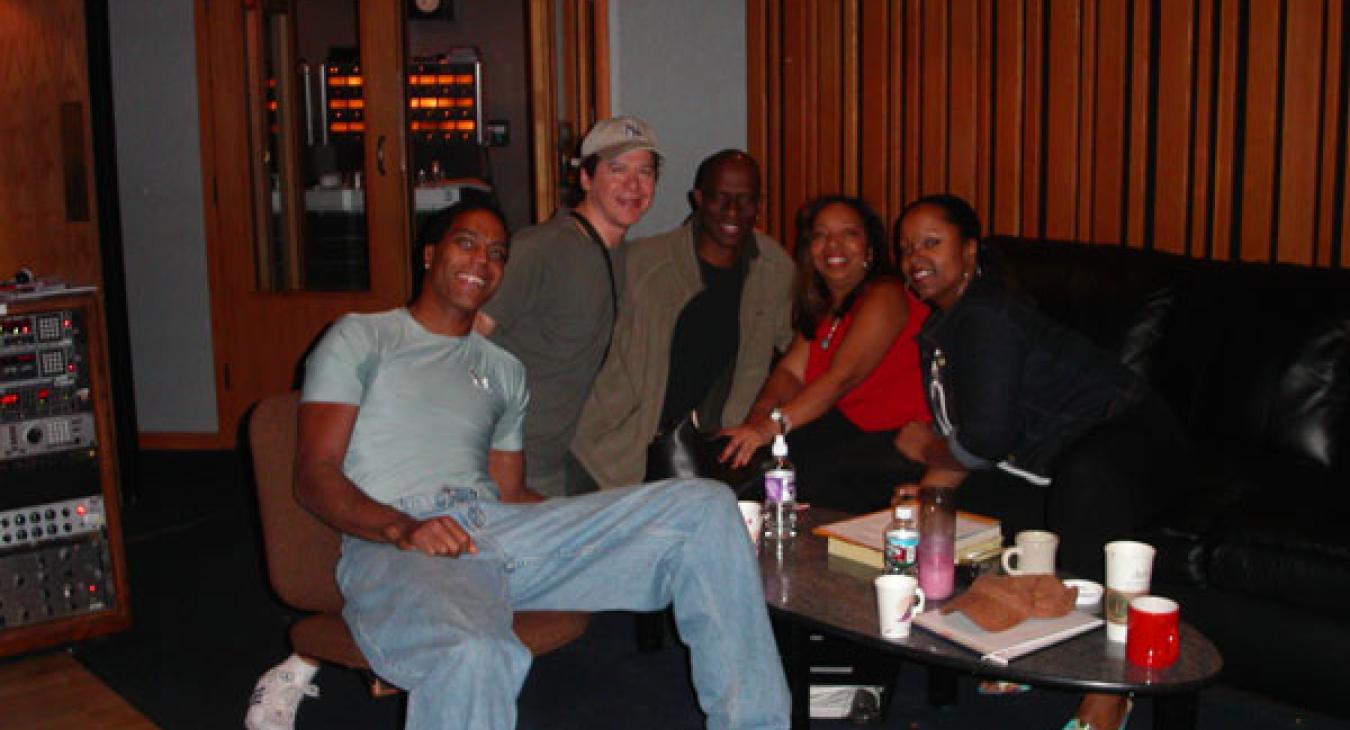 Sergio Gonzalez in the studio with friends